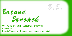 botond sznopek business card